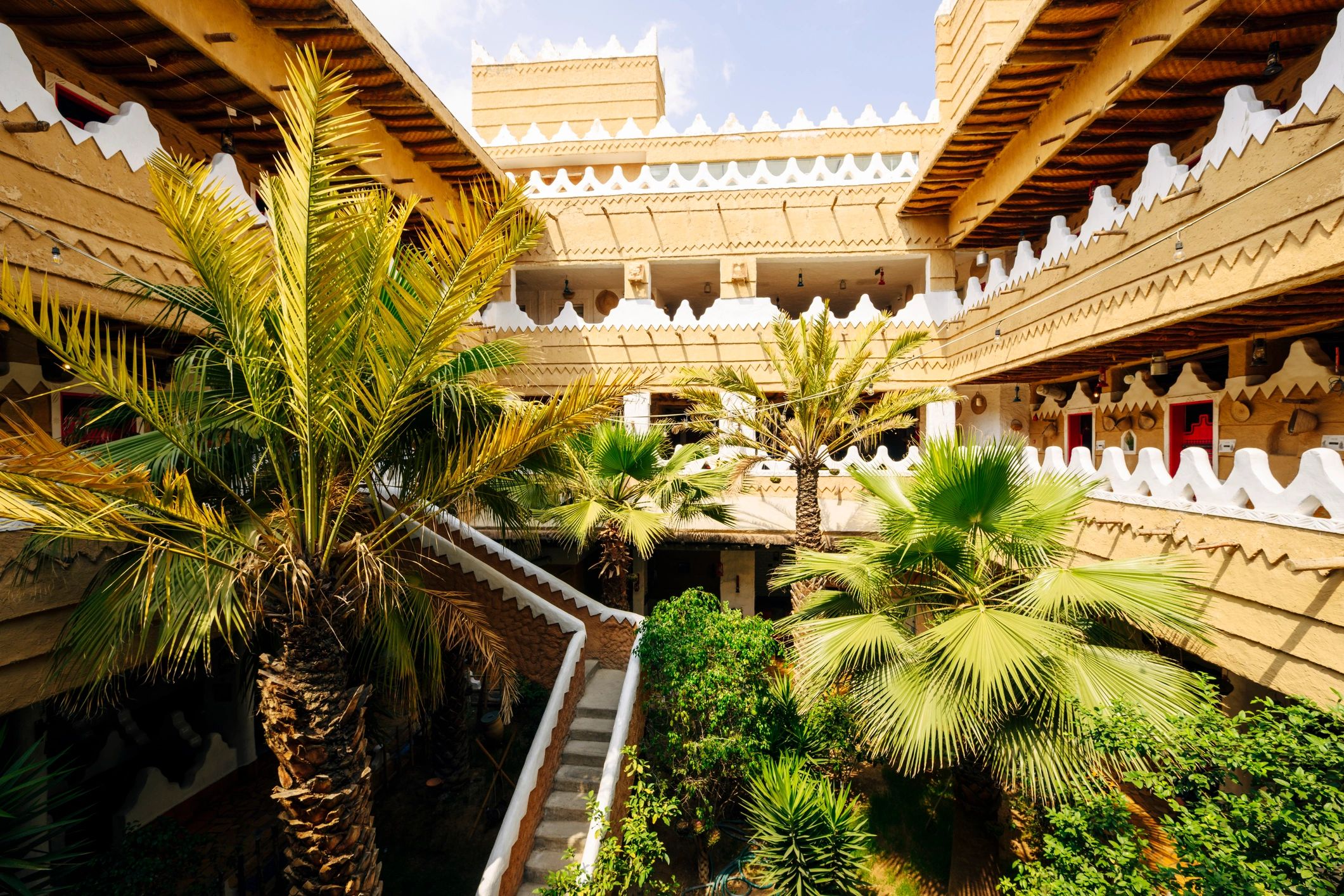 Traditional Arabian interior courtyard for cultural travel inspiration