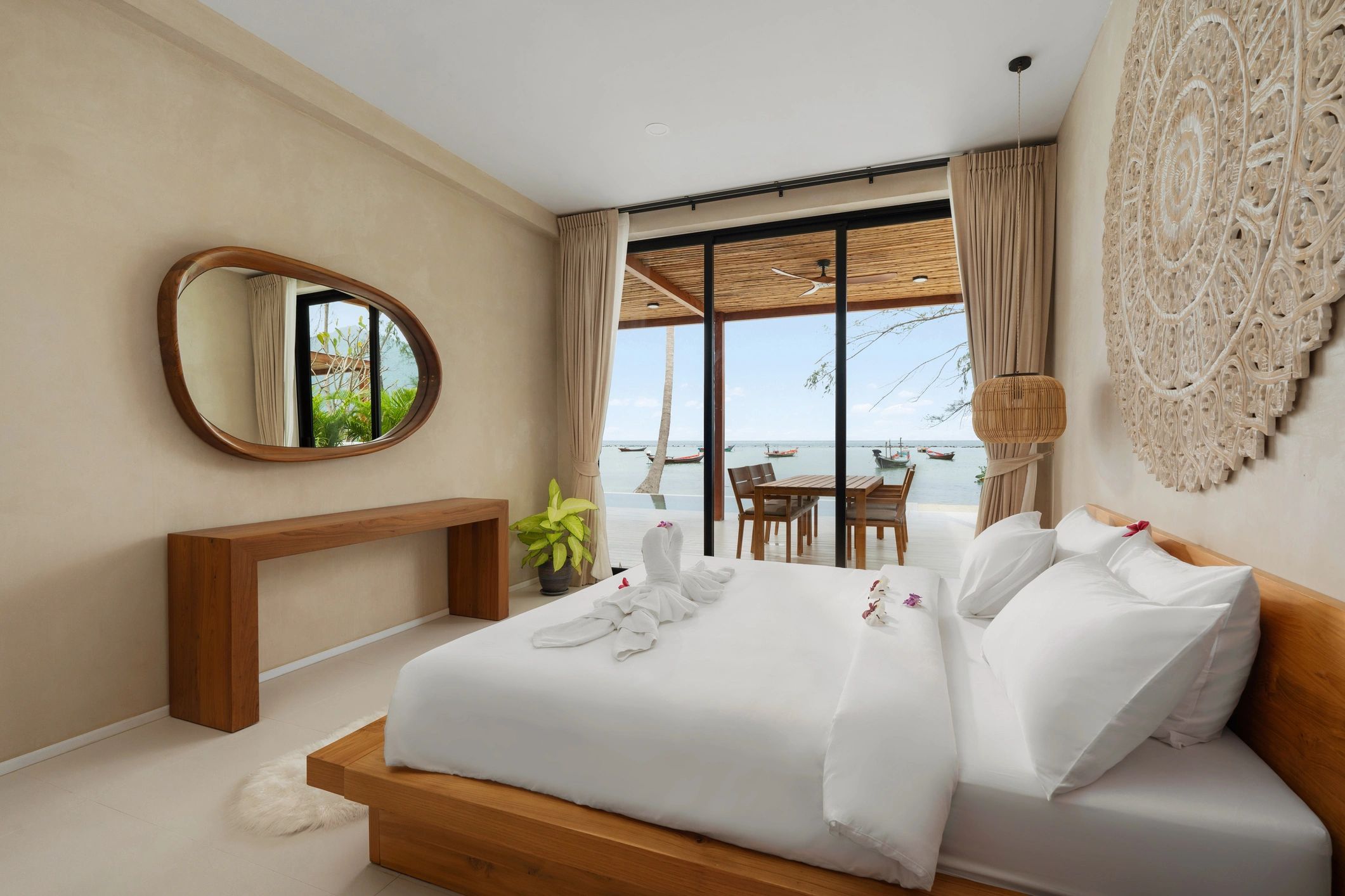 Luxury villa bedroom for honeymoon stay